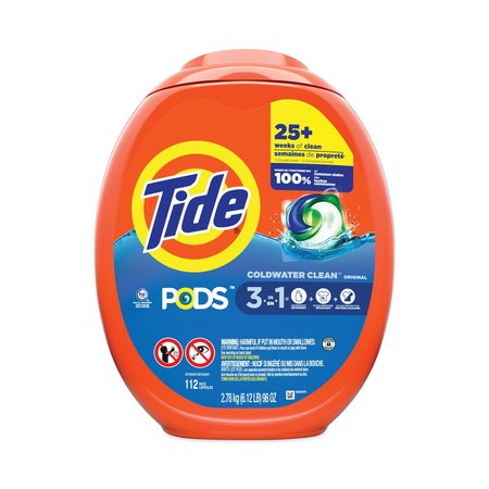 TIDE Laundry Detergent, Tub, Powder/Gel, Tide Original, 4 PK 03243